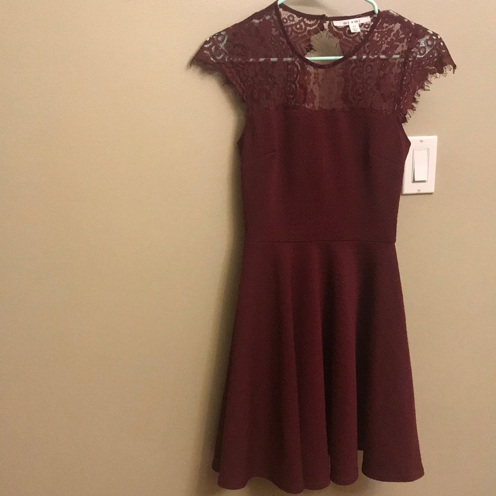 Burgundy Lace Dress (XS) from Francesca’s - Picture 1 of 5